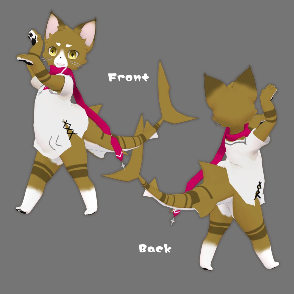 オリジナル3Dモデル【さめねこ】