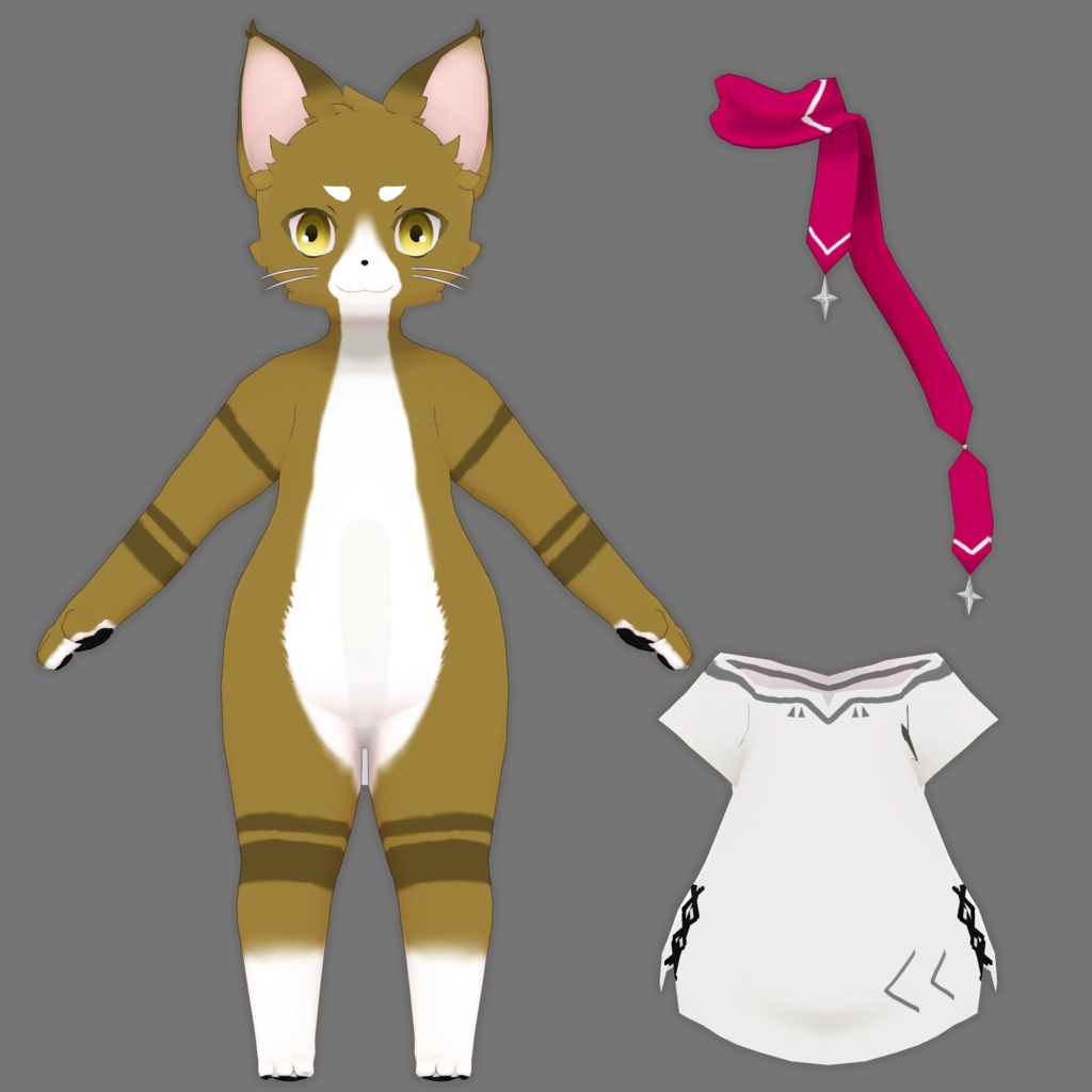 オリジナル3Dモデル【さめねこ】