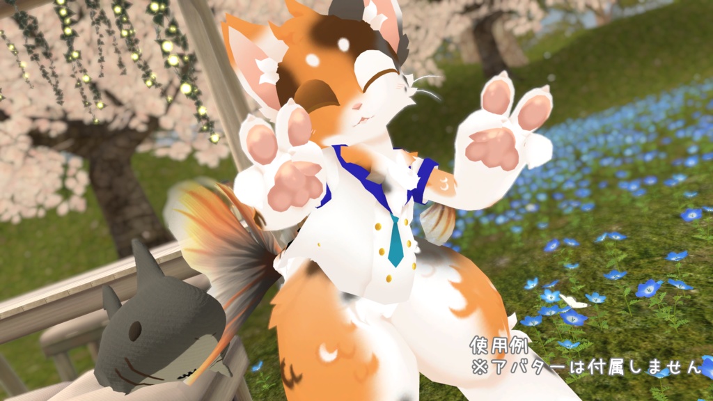 【出目金魚猫専用衣装】マリンセーラー