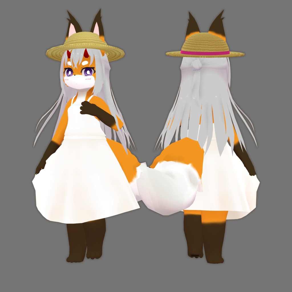 【もみじ専用衣装】ふんわりワンピース&麦わら帽子