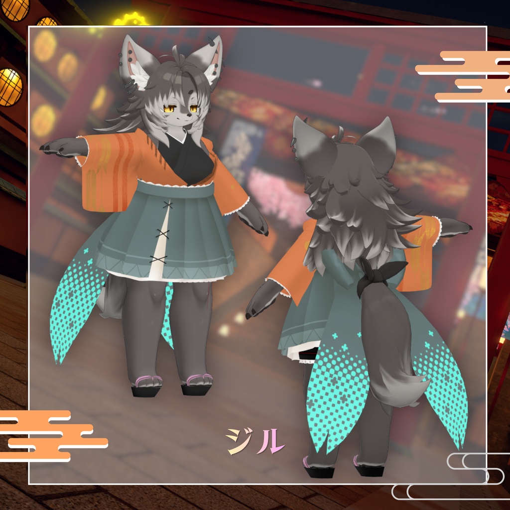 【超!寝転ん盆踊り2026 コラボ】浴衣-彩月-【複数アバター対応】