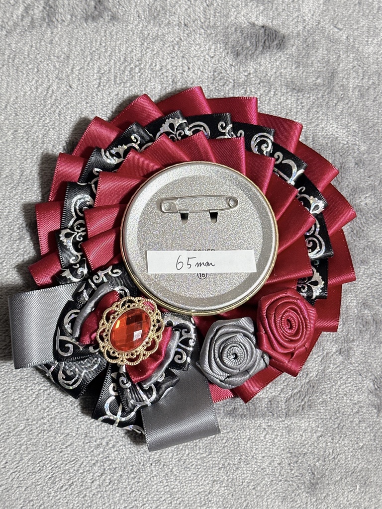 ロゼット　72ミリまで対応　ボールチェーン付き　レッド　グレー　ブラック