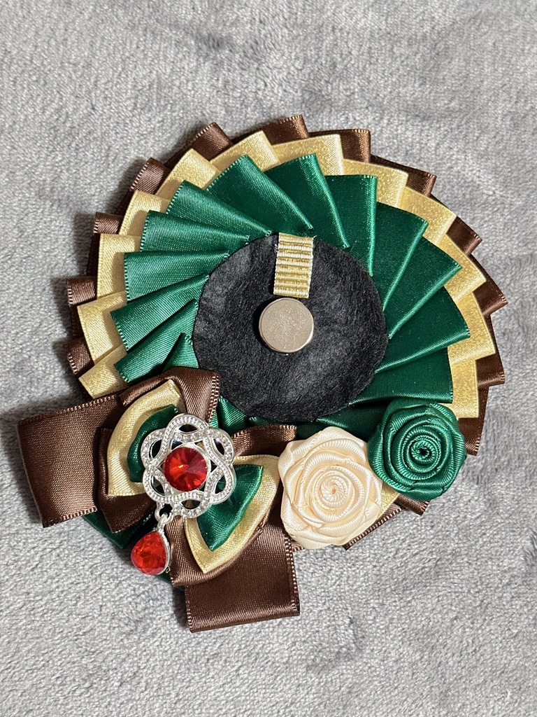 ロゼット 72ミリまで対応 ボールチェーン付き グリーン ブラウン