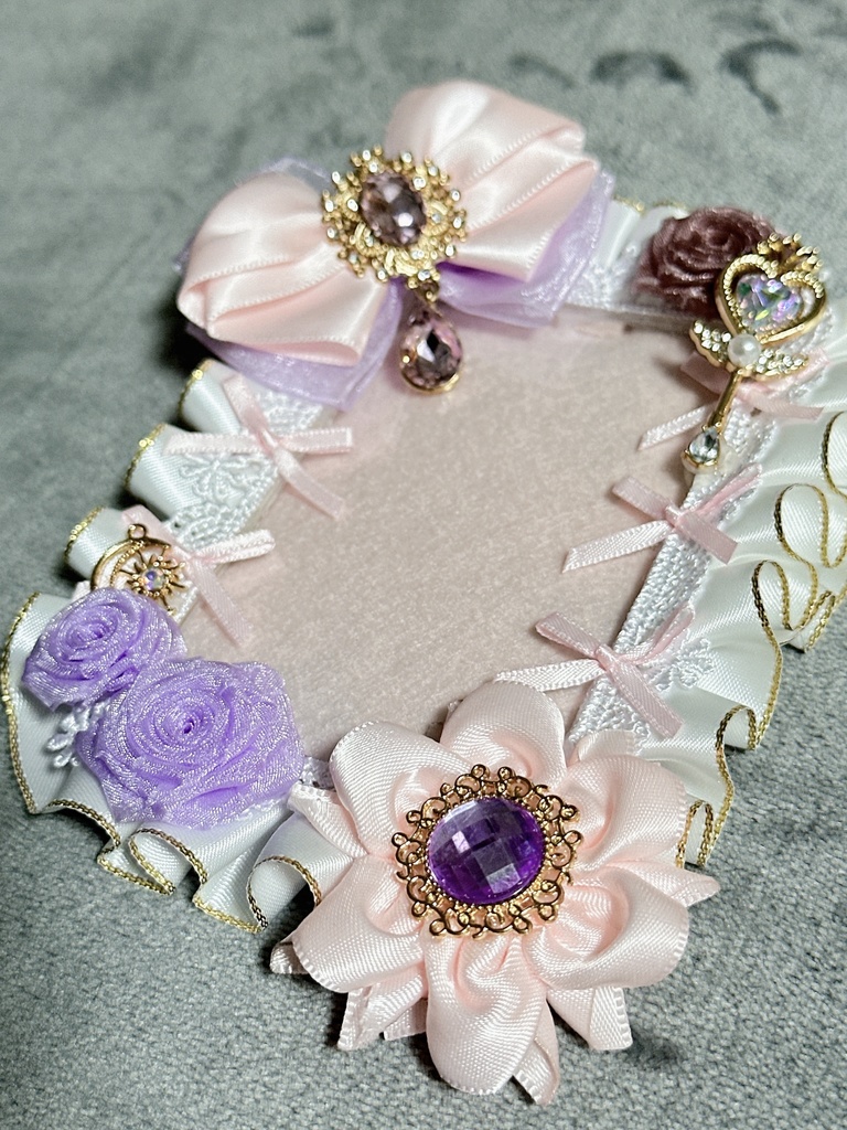 トレカケース B8 ボールチェーン付き ホワイト ピンク パープル