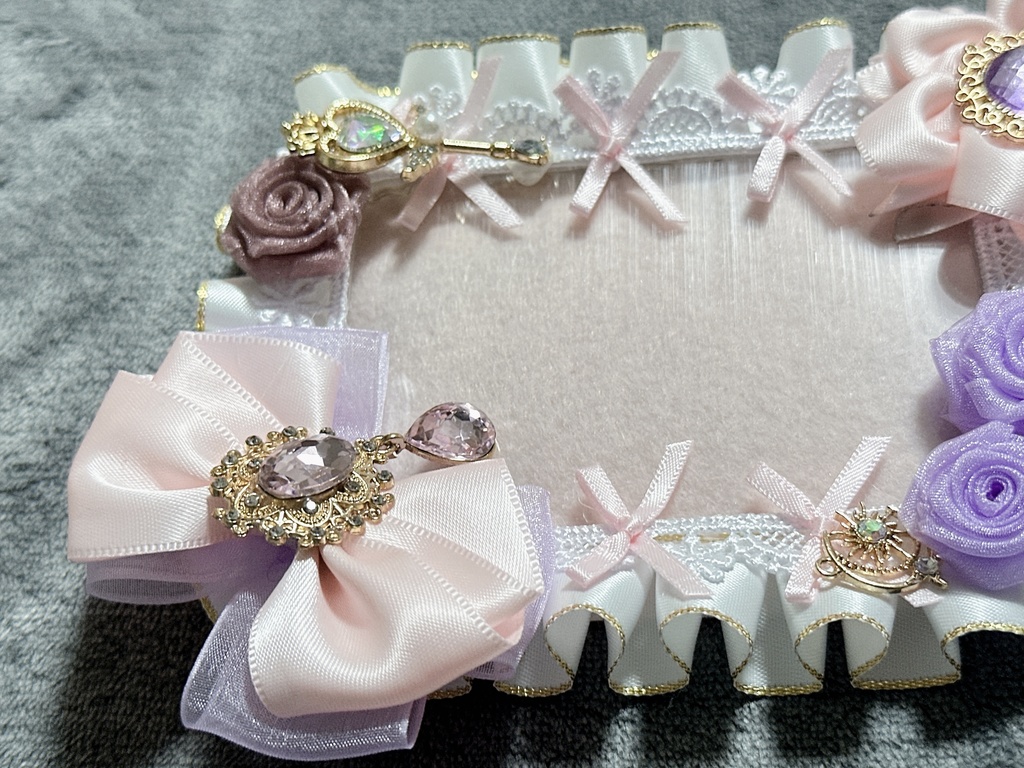 トレカケース B8 ボールチェーン付き ホワイト ピンク パープル