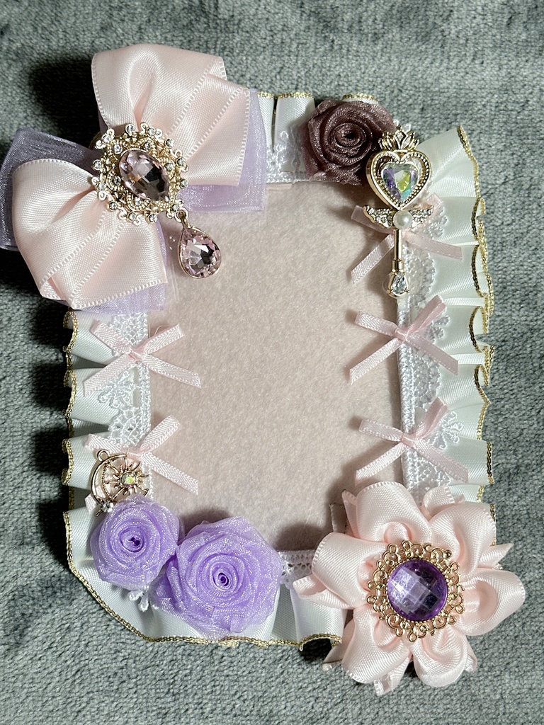 トレカケース B8 ボールチェーン付き ホワイト ピンク パープル