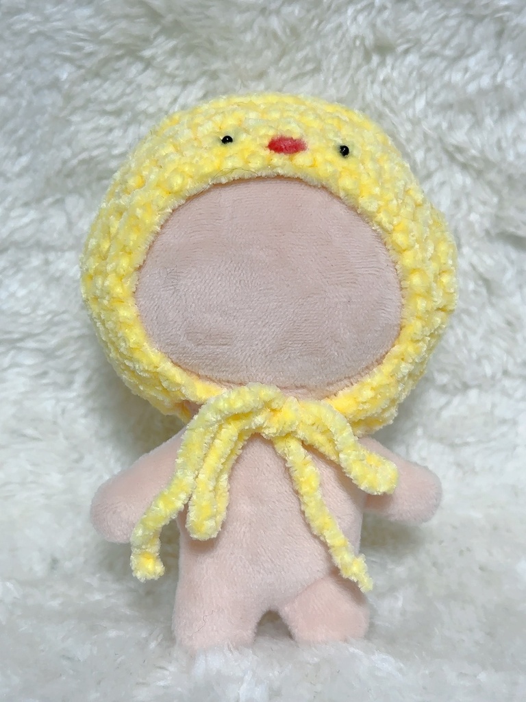 どうぶつなりきりぬい帽子　ひよこ　10〜12センチぬいモデル