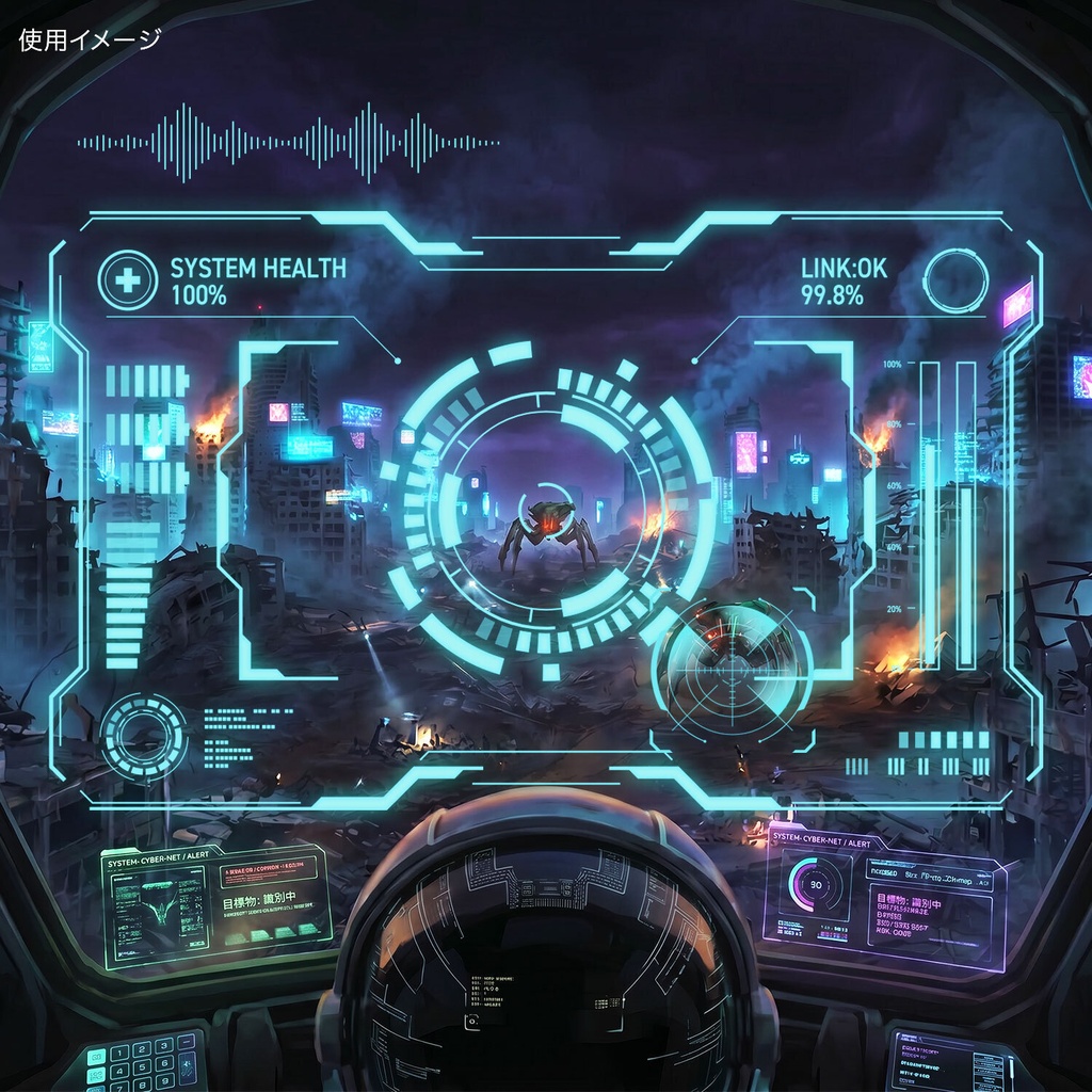TACTICAL TARGET HUD SFターゲットUI素材集 Vol.1【illustrator】【SVG】【png】