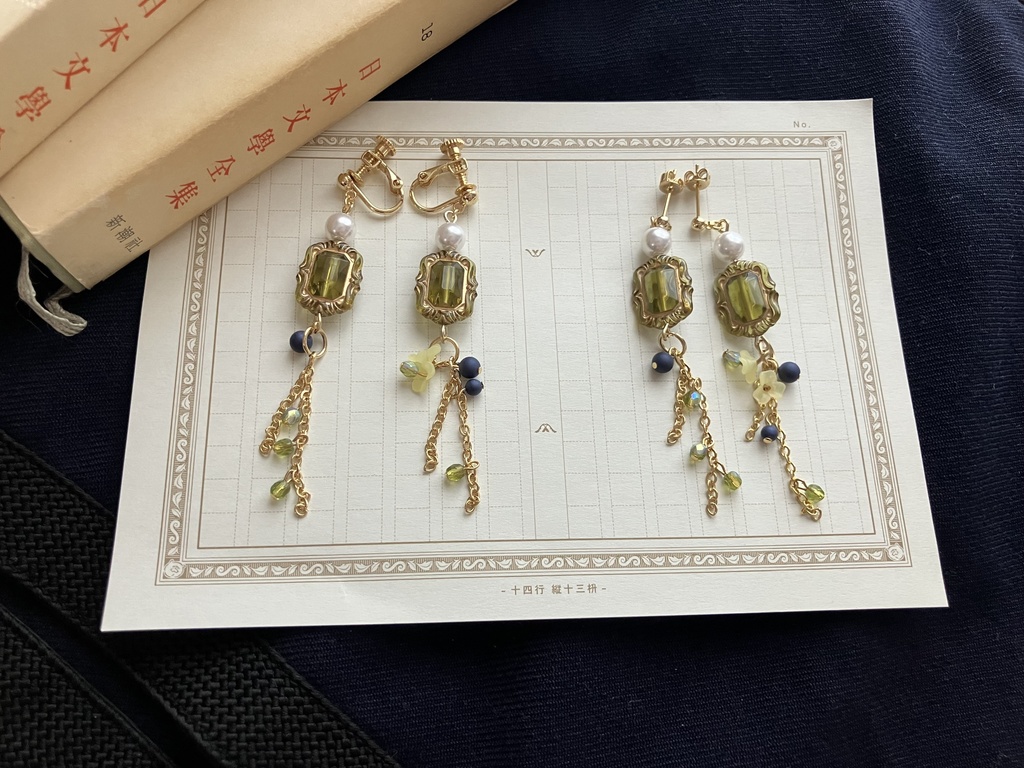 白樺イヤーアクセ各種