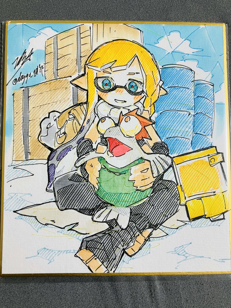 スプラ色紙　/　３ごう