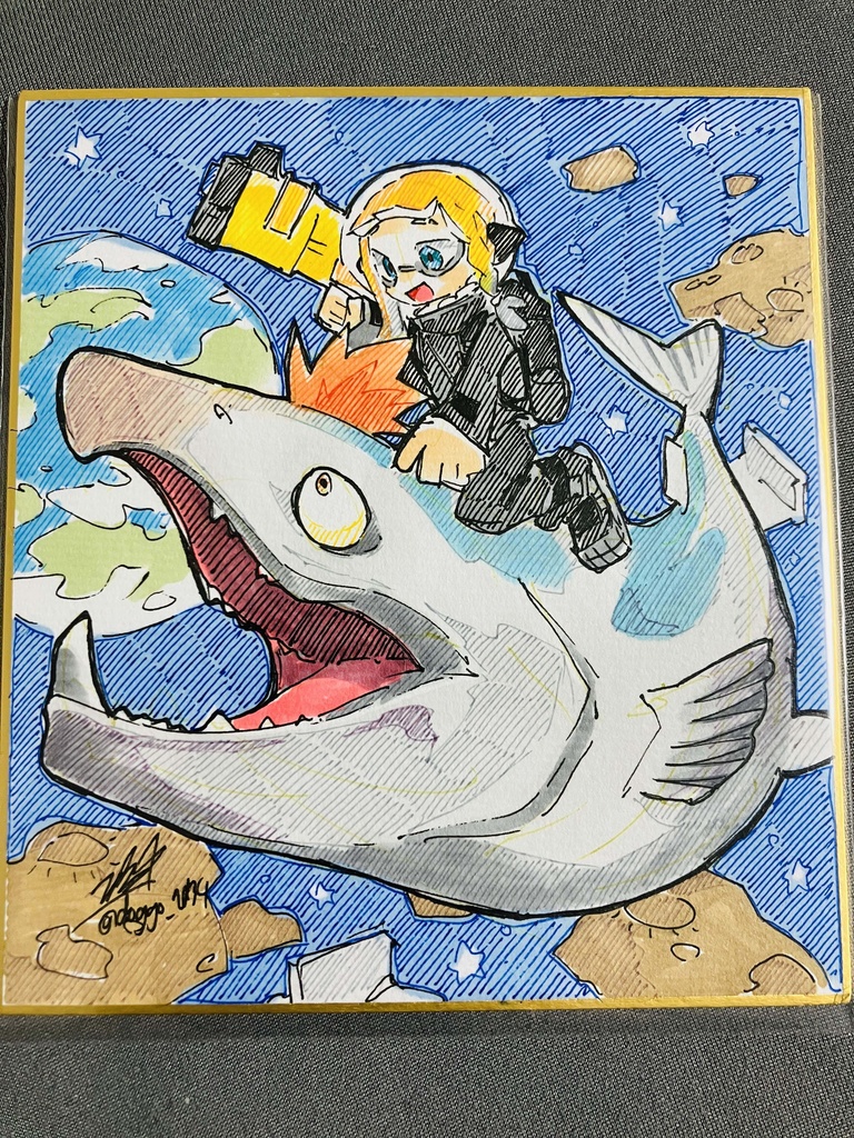 スプラ色紙　/　３ごう オオジャケ