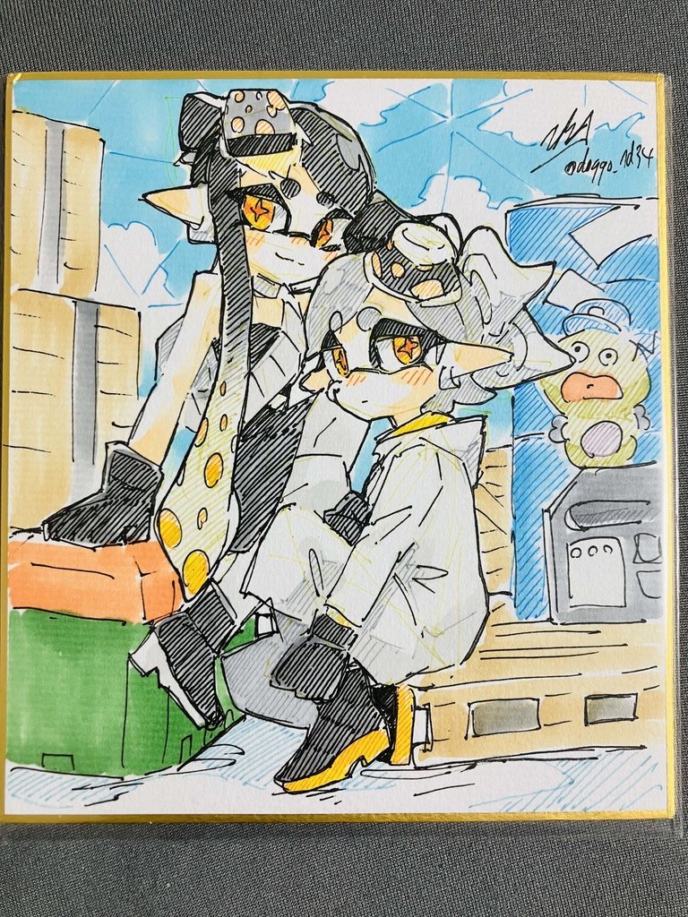 スプラ色紙　/　アオリ ホタル