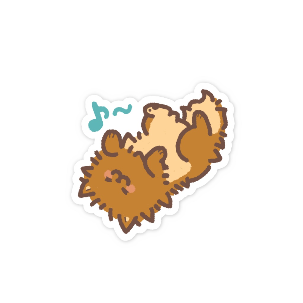 リオ「へそ天」- ステッカー