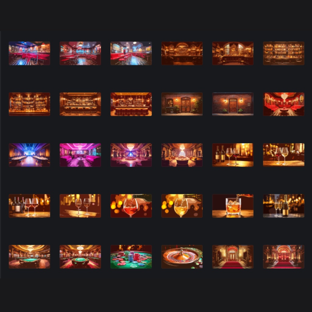 背景素材集vol.1~カジノ/クラブ/バー/ダイナー/キャバレー/パーティー~(無料サンプルあり)