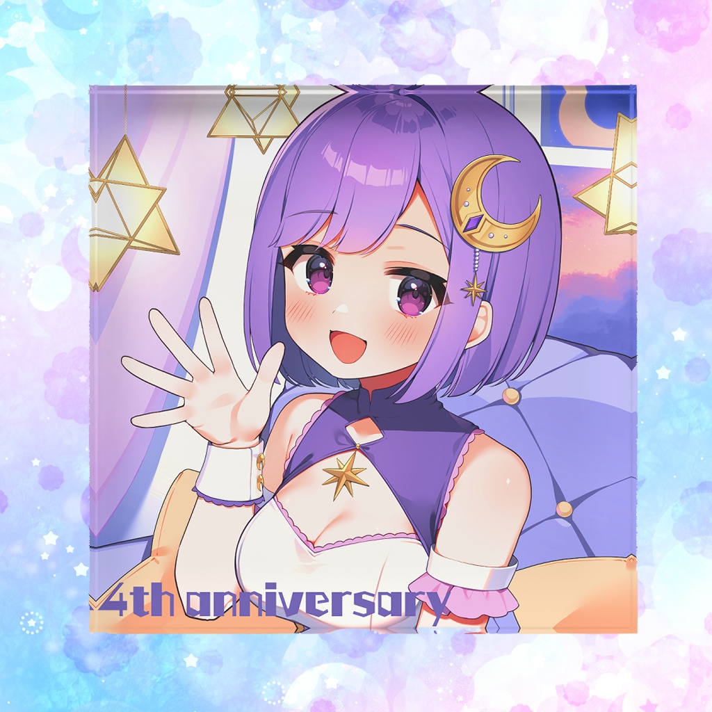 神月天 4周年記念アクリルブロック