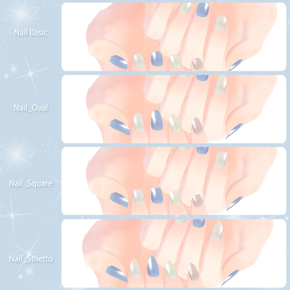 桔梗対応 ネイルテクスチャ 15パターン セット