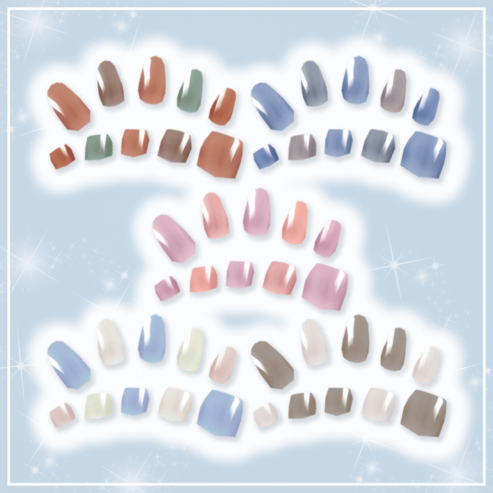 桔梗対応 ネイルテクスチャ 15パターン セット