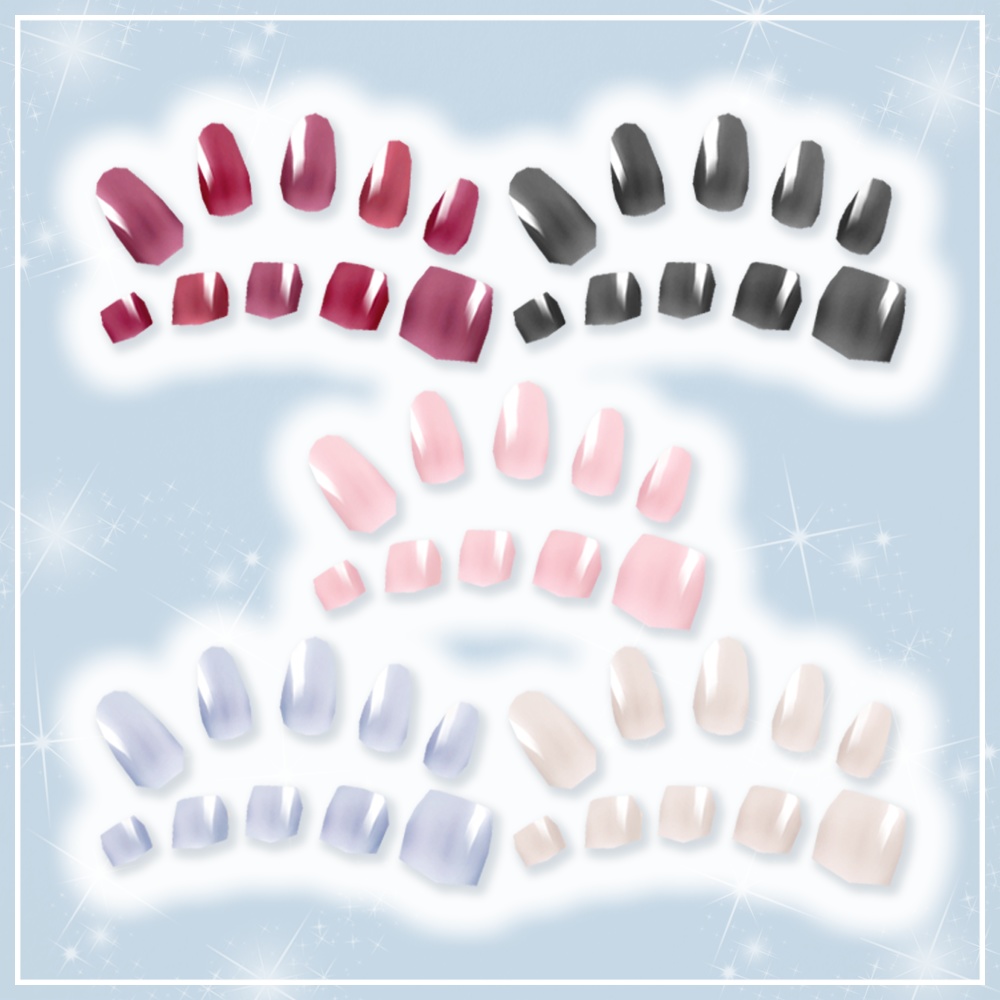 桔梗対応 ネイルテクスチャ 15パターン セット