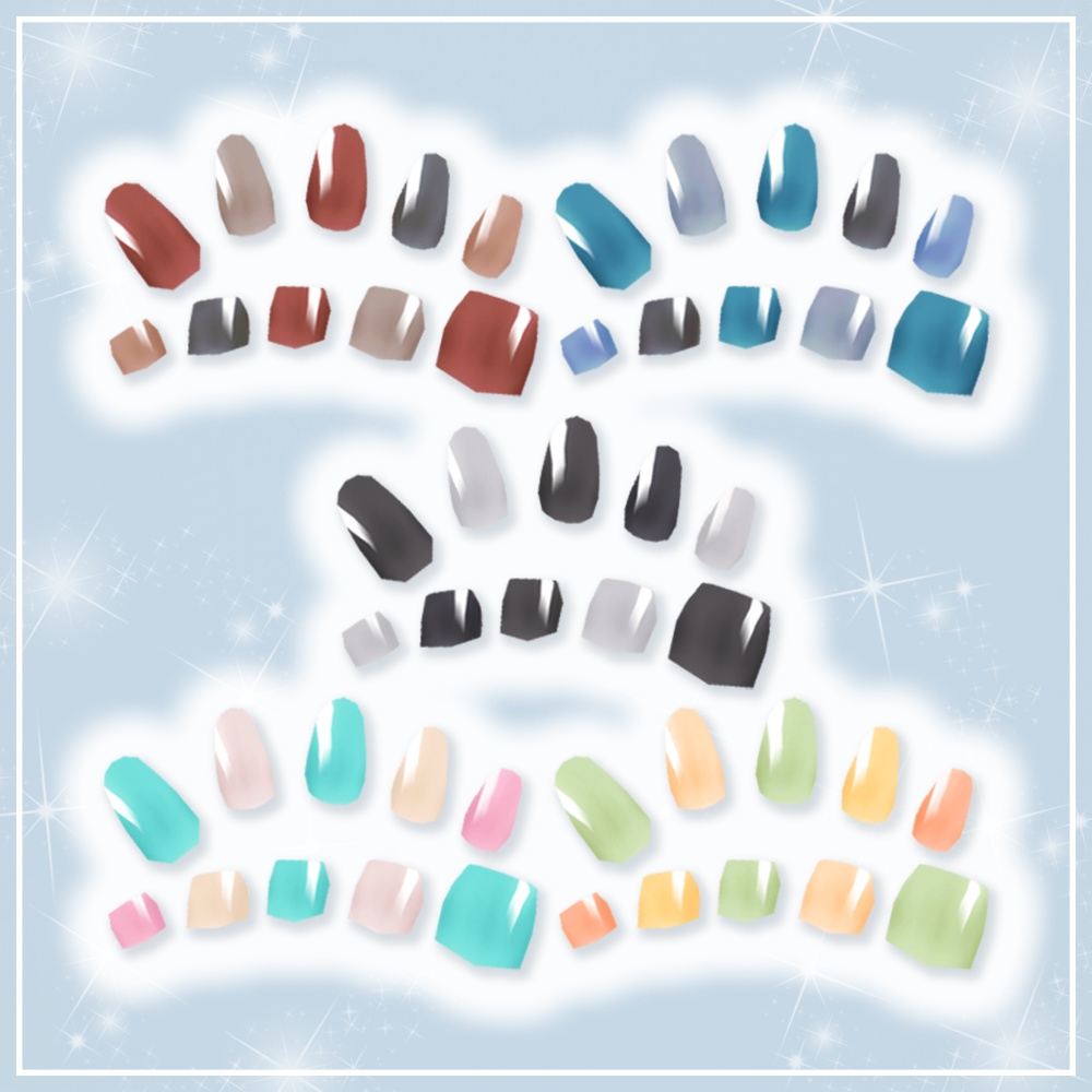 桔梗対応 ネイルテクスチャ 15パターン セット