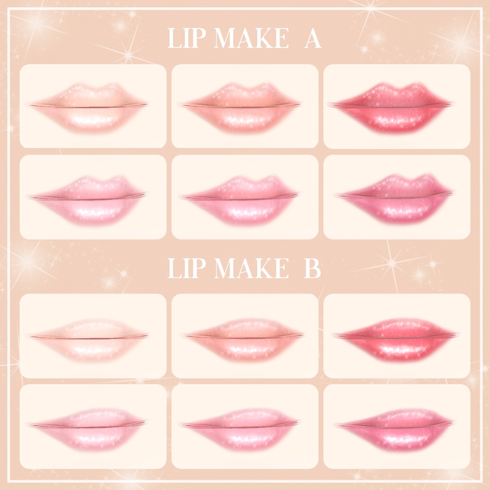 桔梗対応 キラキラリップメイクテクスチャ