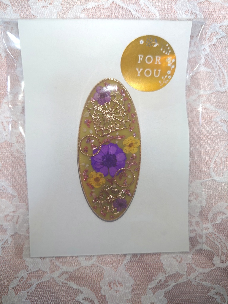 ヘアクリップ 花畑