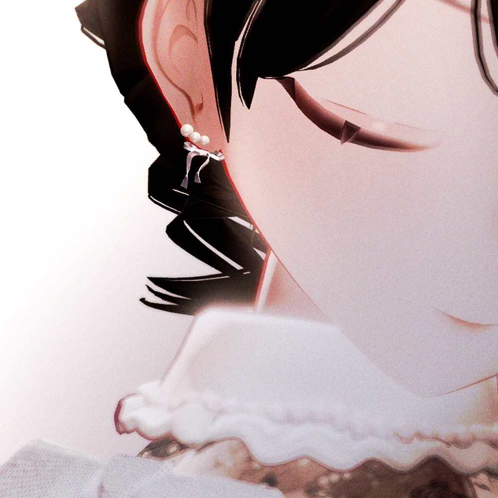 【FREE】Ribbon Pierce 【VRC想定】