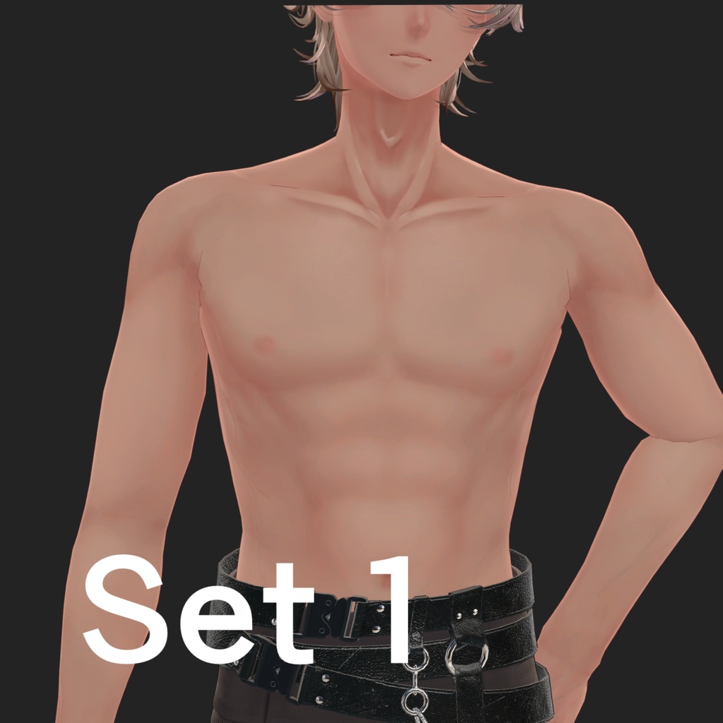 【斑霞対応】褐色ボディテクスチャ -筋肉•喉仏•腕-