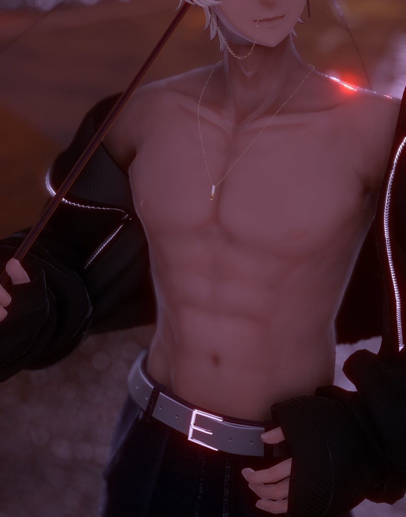 【斑霞対応】褐色ボディテクスチャ -筋肉•喉仏•腕-