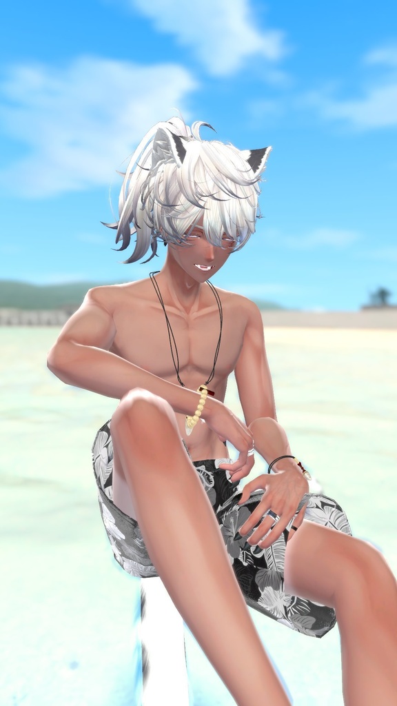 【斑霞対応】褐色ボディテクスチャ -筋肉•喉仏•腕-