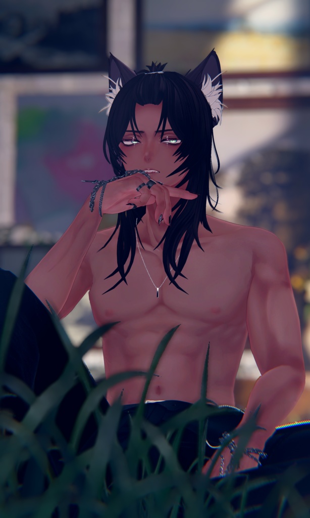 【斑霞対応】褐色ボディテクスチャ -筋肉•喉仏•腕-