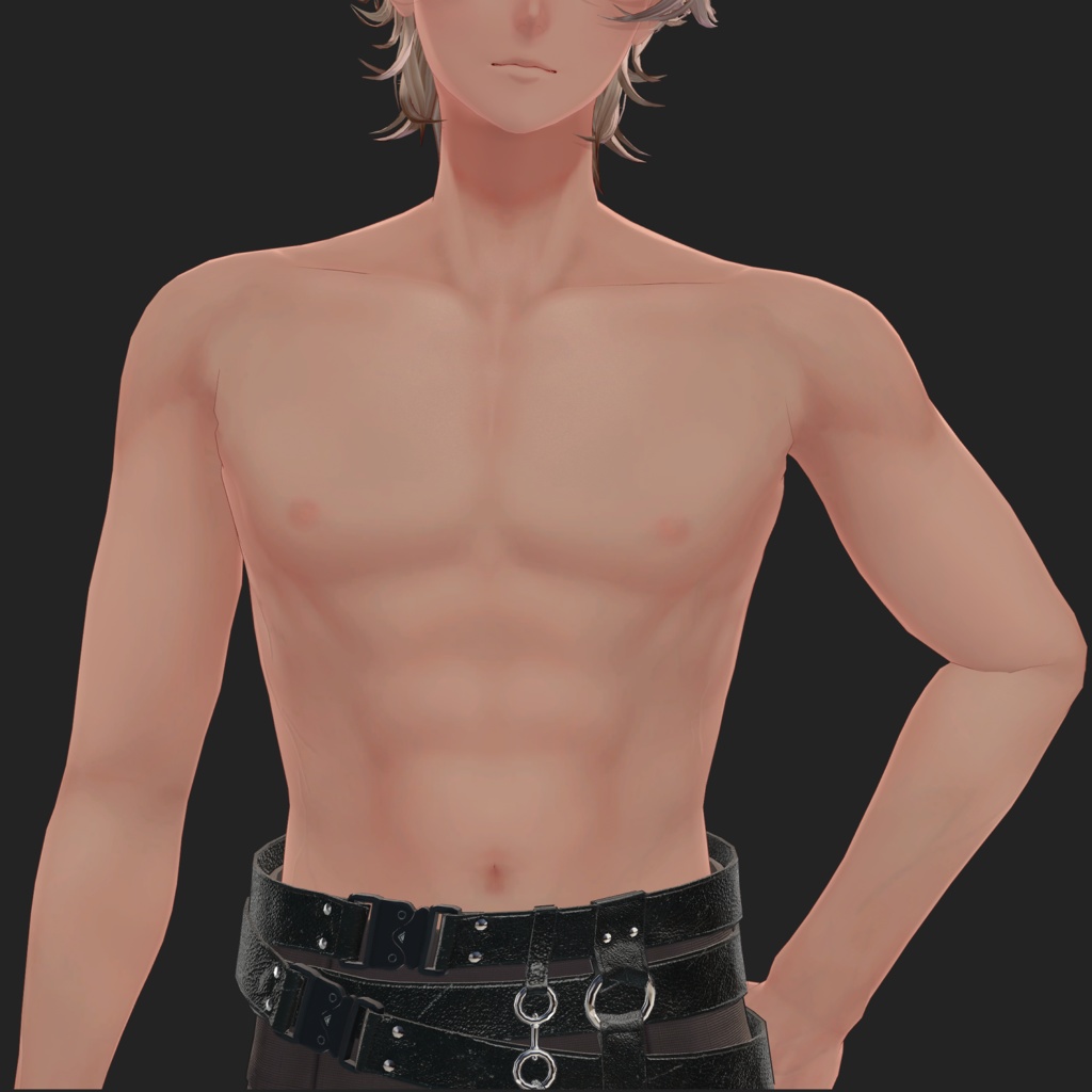 【斑霞対応】褐色ボディテクスチャ -筋肉•喉仏•腕-