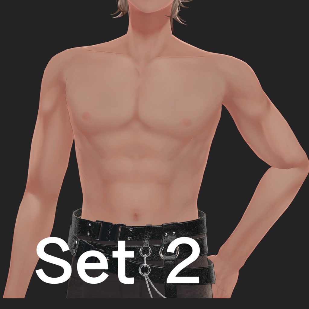 【斑霞対応】褐色ボディテクスチャ -筋肉•喉仏•腕-