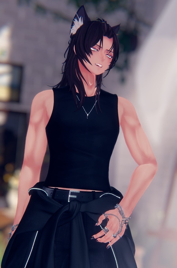 【斑霞対応】褐色ボディテクスチャ -筋肉•喉仏•腕-