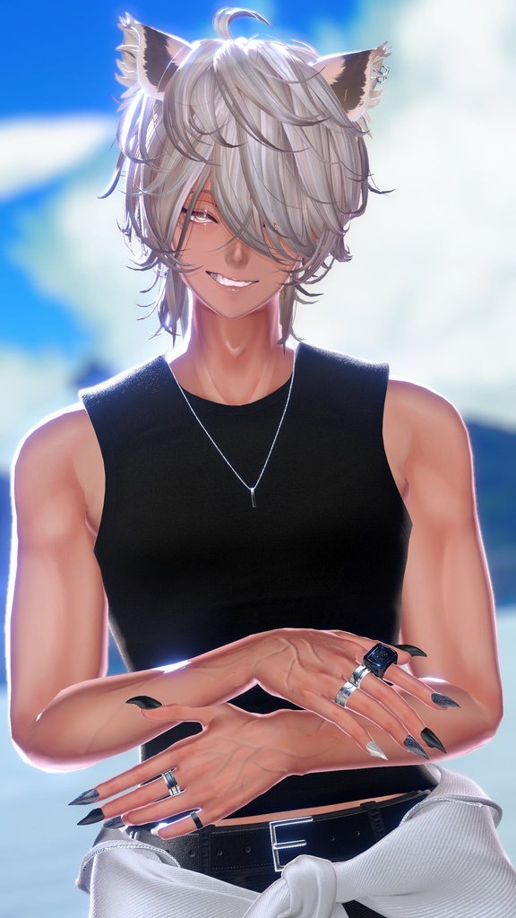 【斑霞対応】褐色ボディテクスチャ -筋肉•喉仏•腕-