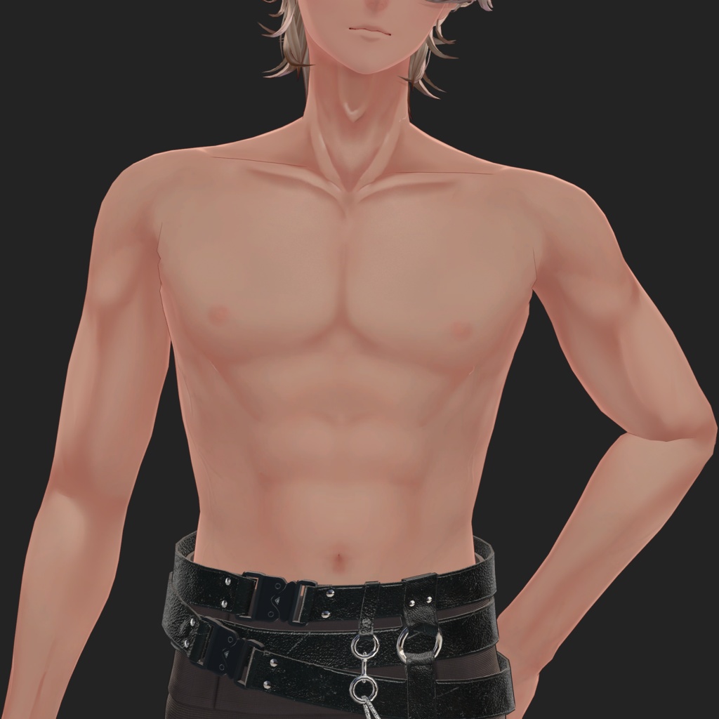 【斑霞対応】褐色ボディテクスチャ -筋肉•喉仏•腕-