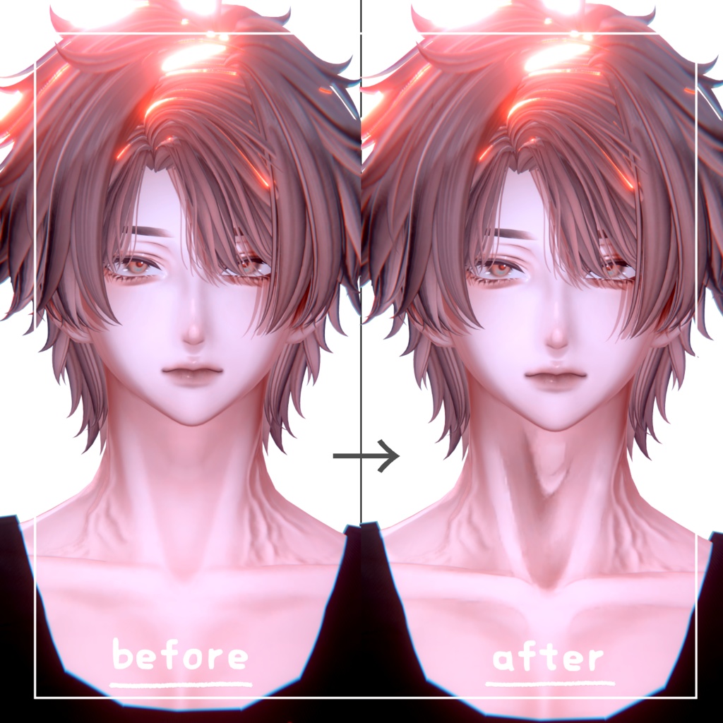 ✨24時間限定無料✨【4アバター対応】鎖骨・喉仏テクスチャ