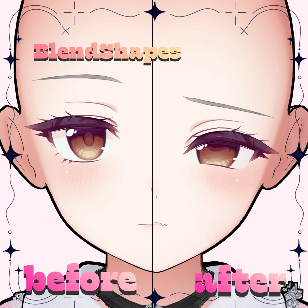 ✨24時間限定無料配布✨【ミルティナ/Milltina 】𝑩𝒆𝒓𝒓𝒚 𝑴𝒆𝒐𝒘 Makeup & EyeTexture & BlendShapes