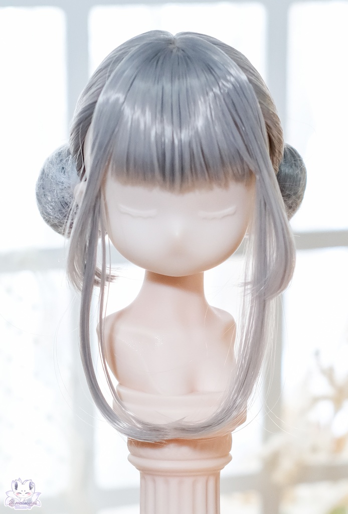 【8~9インチ】ドールウィッグ「クラシカルツインだんご」