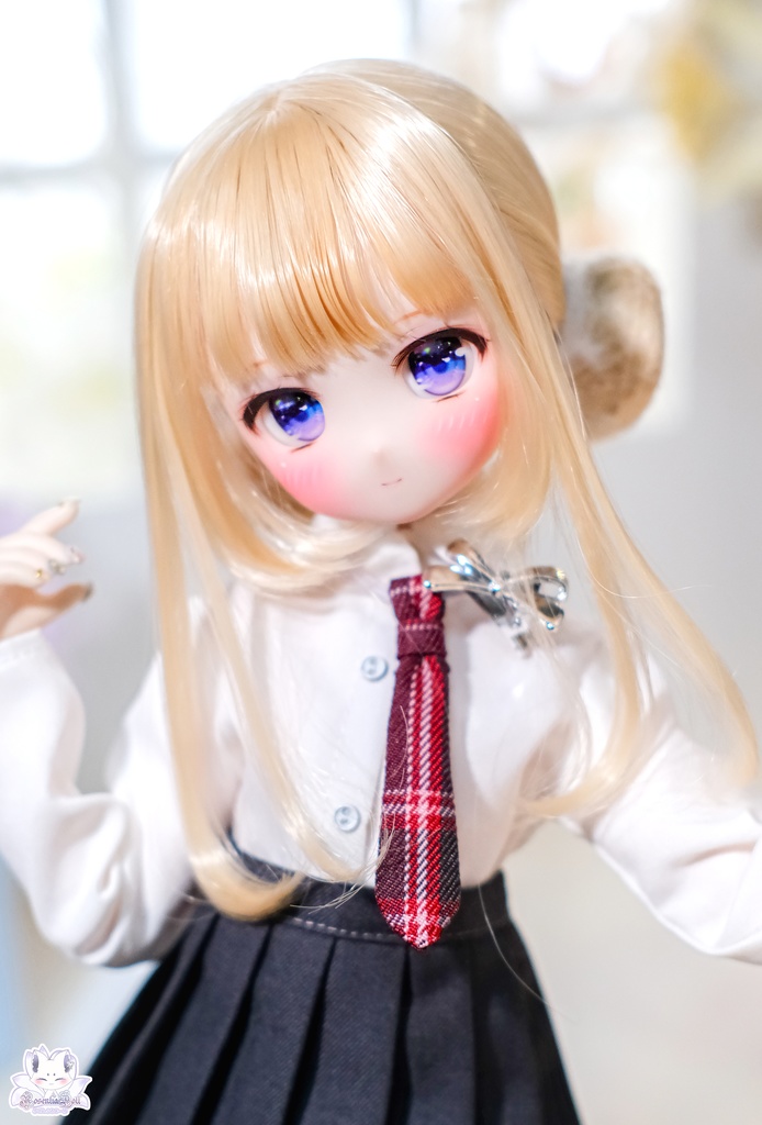 【8~9インチ】ドールウィッグ「クラシカルツインだんご」