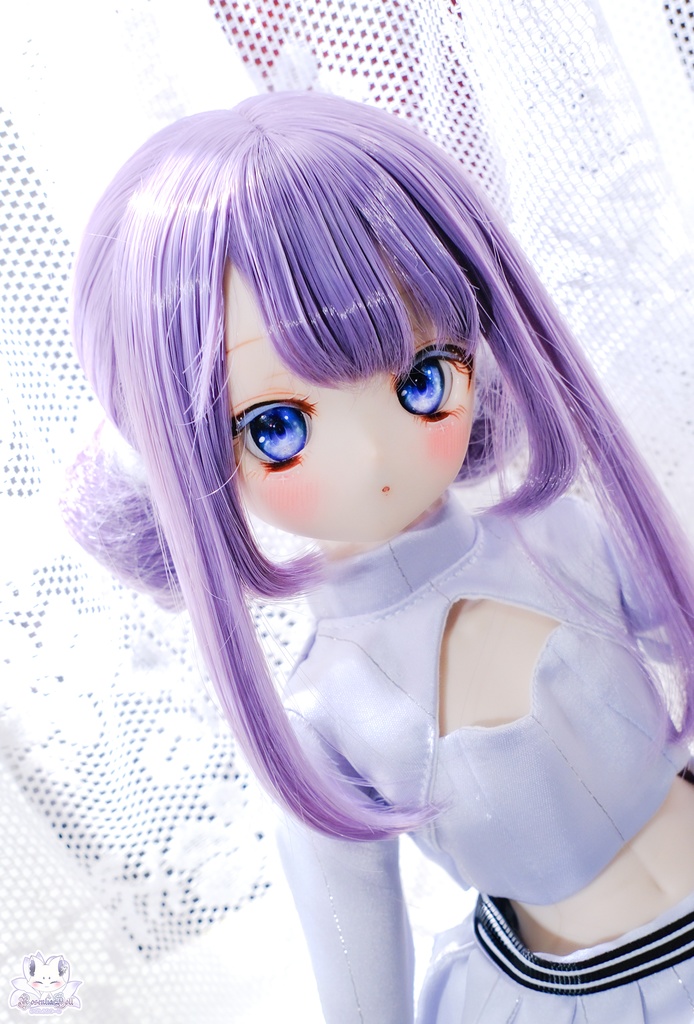 【8~9インチ】ドールウィッグ「クラシカルツインだんご」