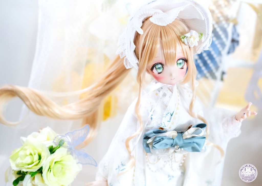 【8~9インチ】ドールウィッグ「くるりんロングポニー」