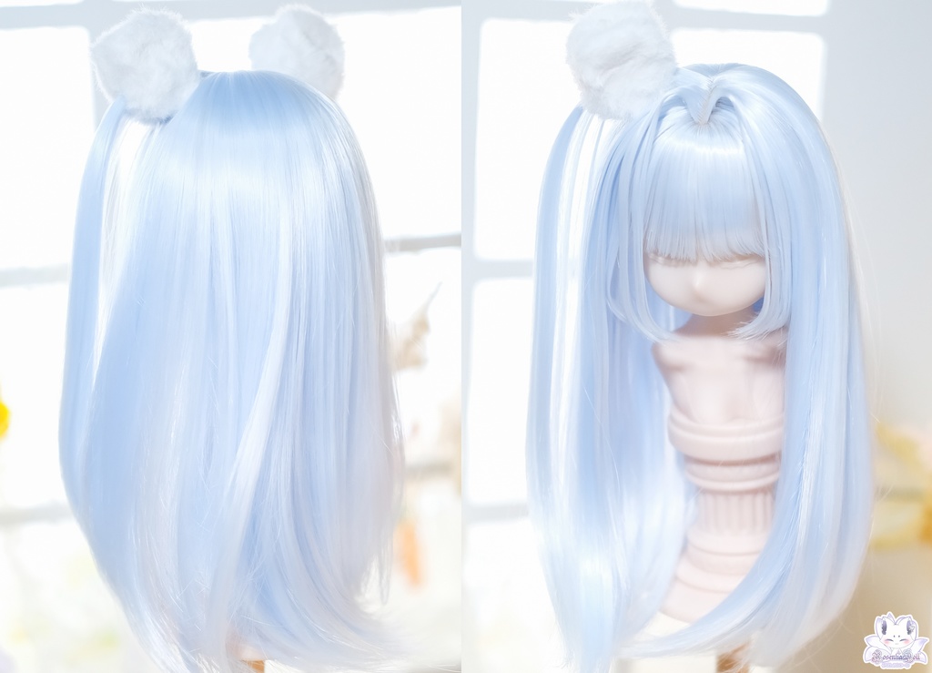 【8~9インチ】ドールウィッグ「けもみみストレート」インテークスタイル