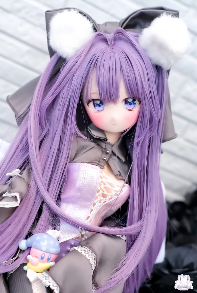 【8~9インチ】ドールウィッグ「けもみみストレート」インテークスタイル