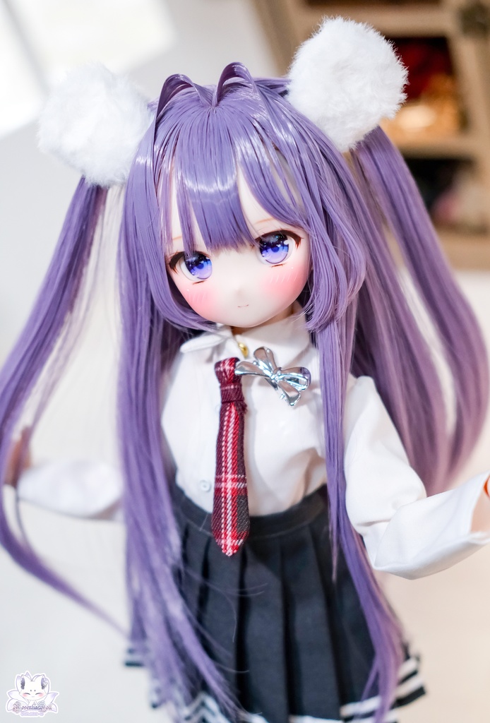 【8~9インチ】ドールウィッグ「けもみみストレート」インテークスタイル