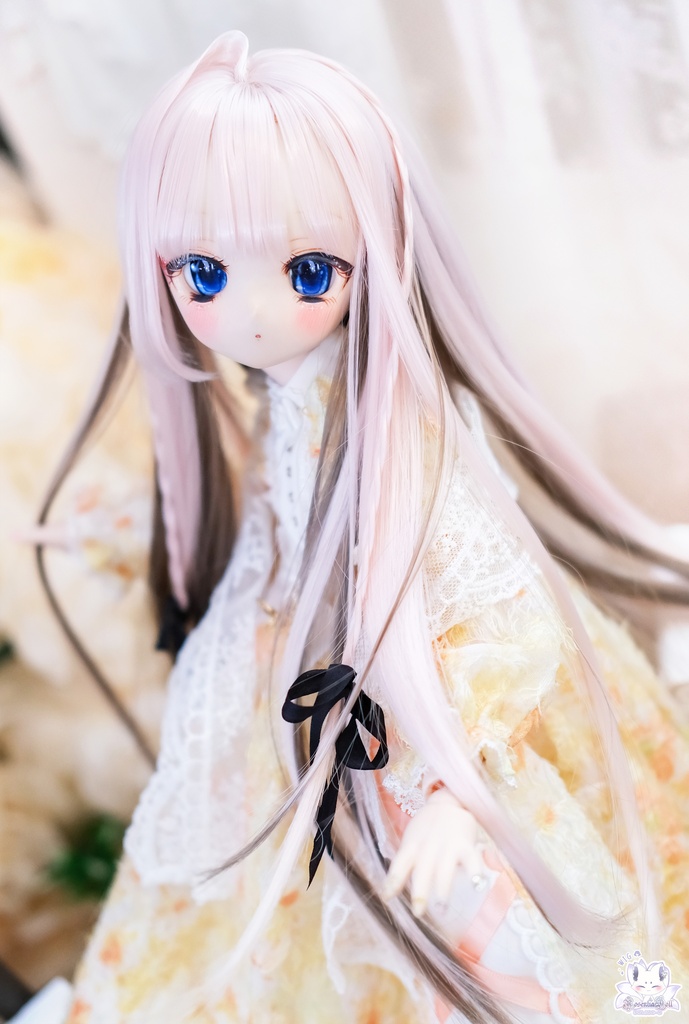 【8～9インチ】　ドールウィッグ　「ロングあみストレート」