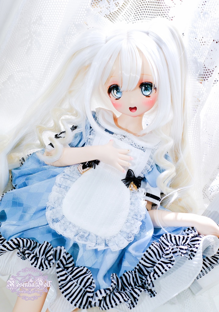 【8~9インチ】 ドールウィッグ 「ゆるふわひめツイン」