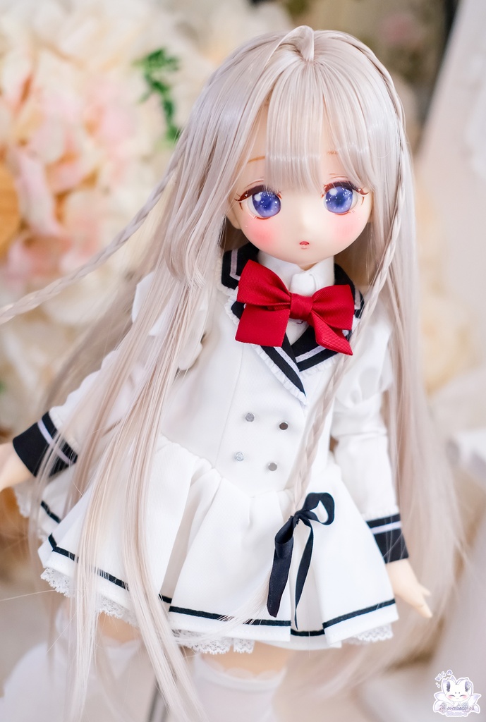 【8～9インチ】　ドールウィッグ　「ロングあみストレート」