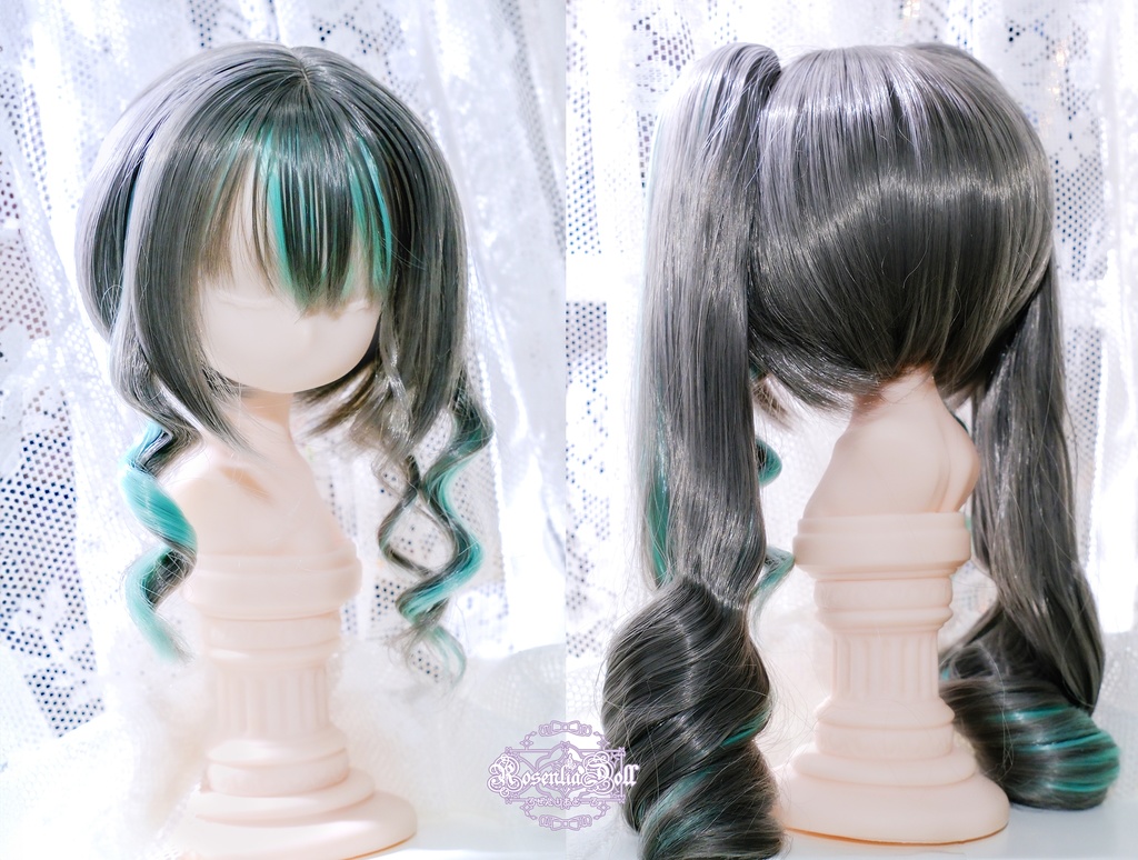 【8~9インチ】 ドールウィッグ 「ゆるふわひめツイン」