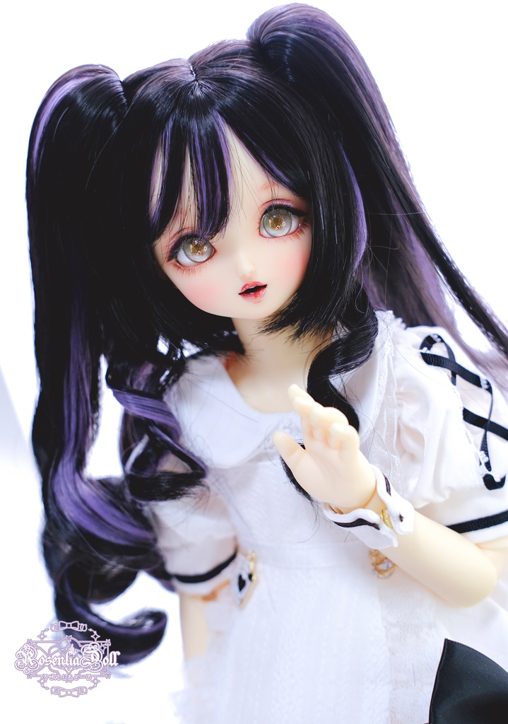 【8~9インチ】 ドールウィッグ 「ゆるふわひめツイン」