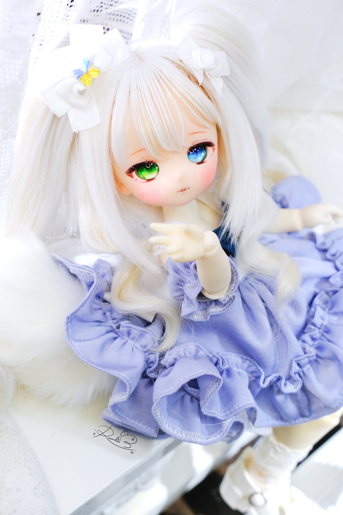 【7~8インチ】ドールウィッグ「ゆるふわひめツイン」